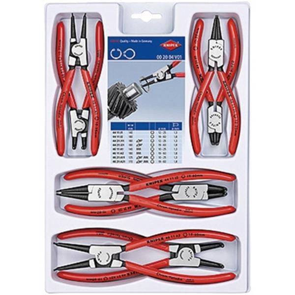 \全品ポイントアップ/ KNIPEX クニペックス 002004V01 スナップリングプライヤーセット(8本組)|無線計画 インカムショップ