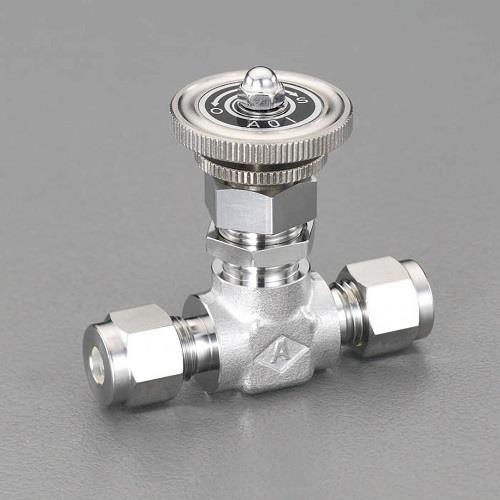 エスコ アオイ EA425CB-6 6mmx 6mm ミニチュアバルブ(ステンレス製)