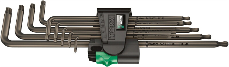 WERA ベラ 024460 (9点)(Torx)キーレンチ(ボールポイント付)