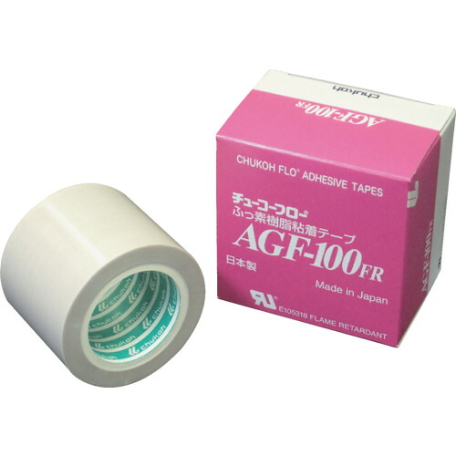 チューコーフロー chukoh フッ素樹脂(テフロンPTFE製)ガラスクロス粘着テープ AGFー100FR 0.30t×50w×5m AGF100FR30X50X5