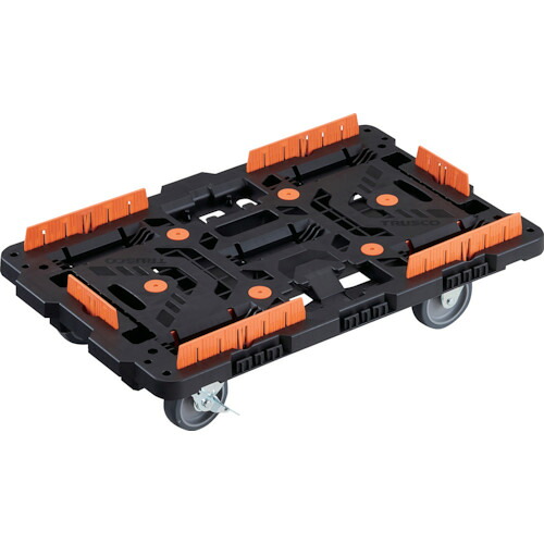 トラスコ TRUSCO 繋ぎ合わせる式脂製平台車 ビートル 700X450 自在3輪 内2輪ストッパー付 コボレ打ちきり仕掛ける付 BT700KJ3S2-E100