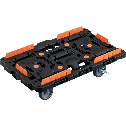 トラスコ TRUSCO 繋ぎ合わせる式脂製平台車 ビートル 700X450 自在5輪 内2輪ストッパー付 コボレ打ちきり仕掛ける付 BT700KJ5S2-E100