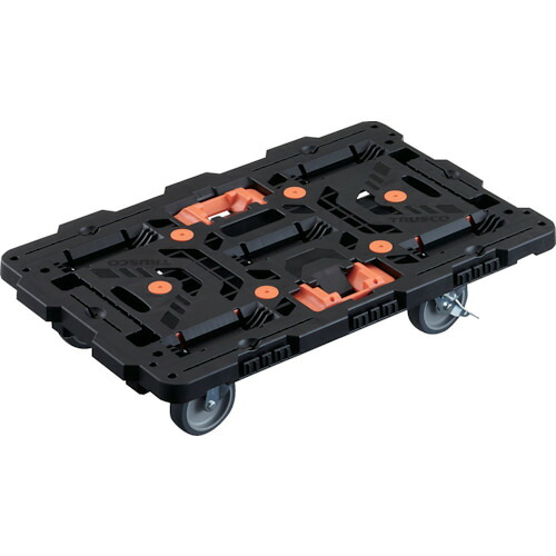 トラスコ TRUSCO 繋ぎ合わせる式脂製平台車 ビートル 700X450 自在5輪 内2輪ストッパー付 とめたろう付 BT700J5S2-E100T