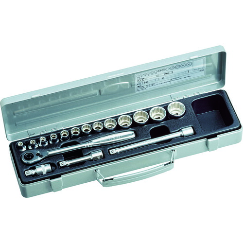 トネ TONE ソケットレンチセット 差込角9.5mm 17点セット 6角(5.5mm~) 12角 1570M 9,851円