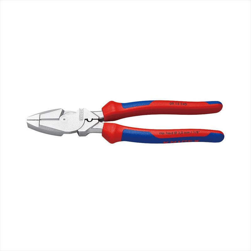 KNIPEX クニペックス 0915-240 架線工事用強力ペンチ(圧着付)