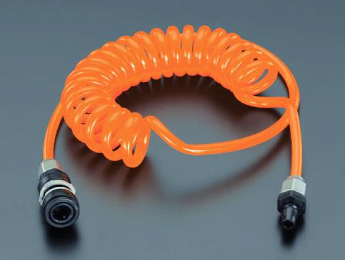 エスコ EA125CA-5 5.0/ 8.0mmx 5m ウレタンホース(カプラー付)
