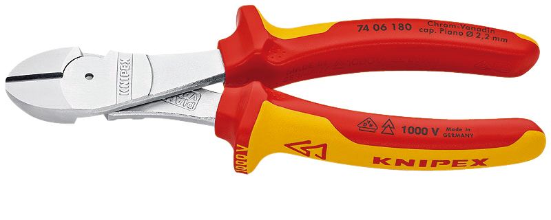 ＼当店制限事項！さらに尖んがり最大限度10倍／ KNIPEX クニペックス 7406-180 不成立豪然たる斜ニッパー 1000V 全長180粍 DIY・工具-手動工具