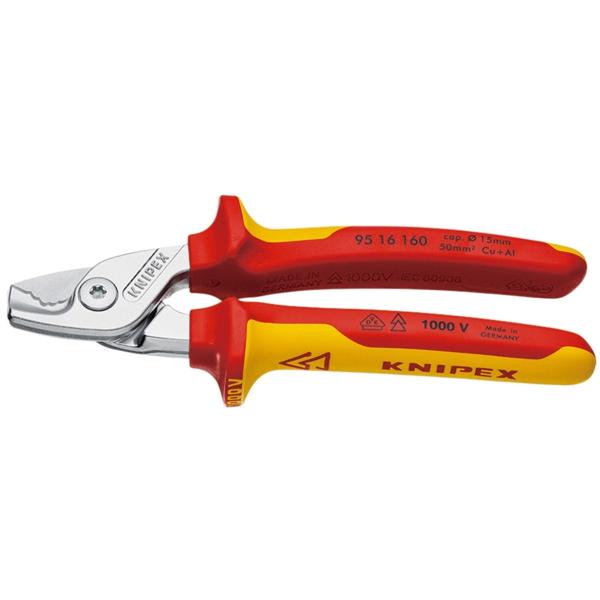 KNIPEX クニペックス 9516-160SB 絶縁ケーブルカッター\