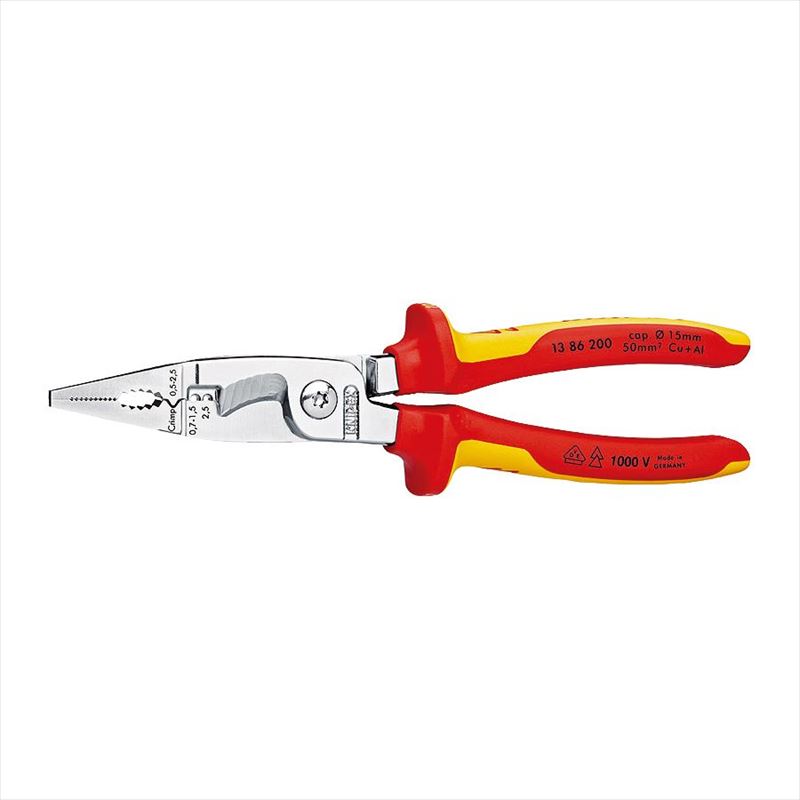 KNIPEX クニペックス 1386-200 絶縁エレクトロプライヤー