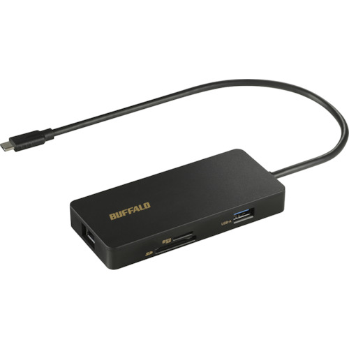 ＼全品ポイントアップ／ バッファロー BUFFALO Type-C接続 ドッキングステーション PD対応 CR付 ブラック LUD-U3-CGCBK｜無線計画 インカムショップ