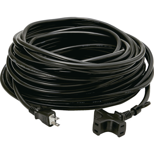 トラスコ TRUSCO 3個口ソフトタイプ延長コード 20m ブラック TKC15-203PSBK