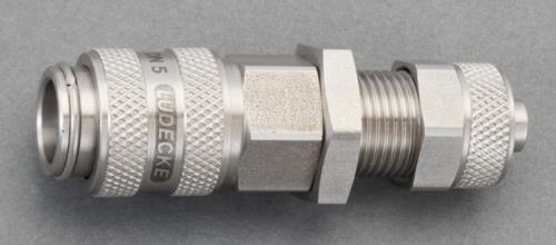 エスコ EA140GL-408 6x8mm ウレタンホースカップリング(隔壁/ステンレス製)