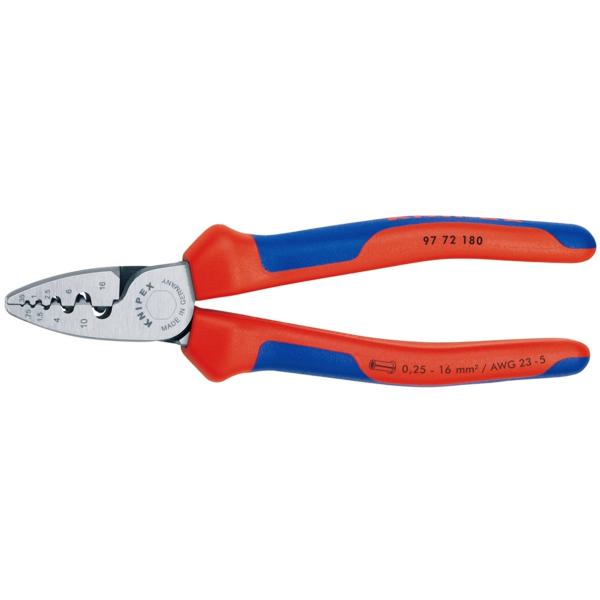 \全品ポイントアップ/ KNIPEX クニペックス 9772-180 エンドスリーブ用圧着ペンチ|無線計画 インカムショップ