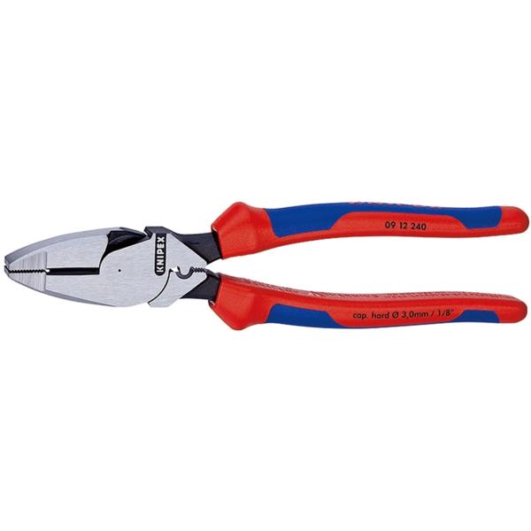 KNIPEX クニペックス 0912-240 架線工事用強力ペンチ(圧着付)