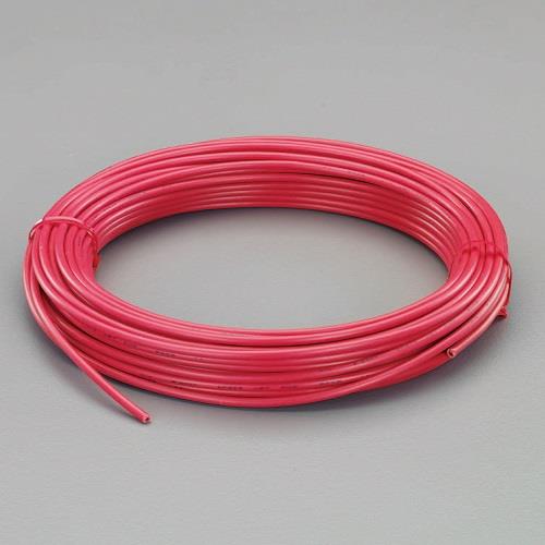 ＼当店排他的権利 全商いもの尖んがりさらに10倍／ エスコ EA940AN-201A 2.0粍2x 50m ビニール不成立電話線[KIV](赤)