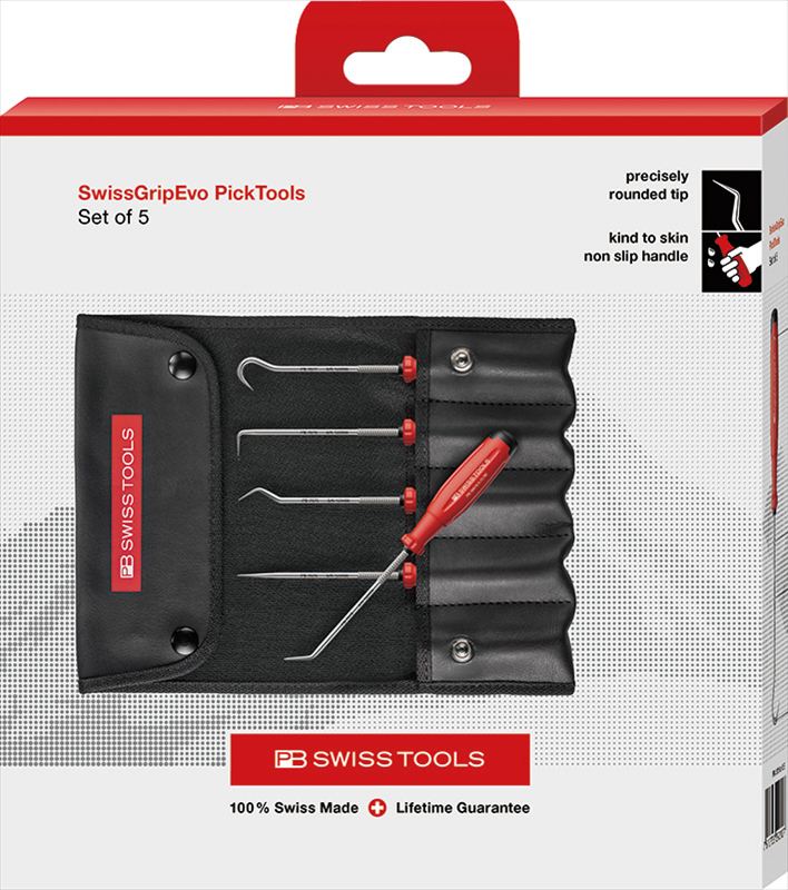 PB SWISS TOOLS 38685.CBB スイス連邦手持ち部分EVO 爪物の具5本組 ロールケース付 箱入