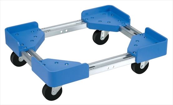サカエ SC-5050RB 伸縮式脂手押し車(天然ゴムキャスター遣りかた)