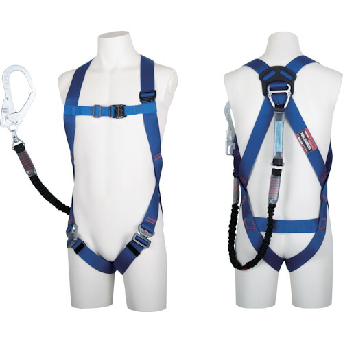 ＼当店排他的権利 全商いもの尖んがりさらに10倍／ ツヨロン TSUYORON 点火装置馬具 シングルランヤード付き添い人 伸縮式ノビロン(BK) 青 M大きさ TH-510-NV93SV-OT-BL4-M-R23-BX