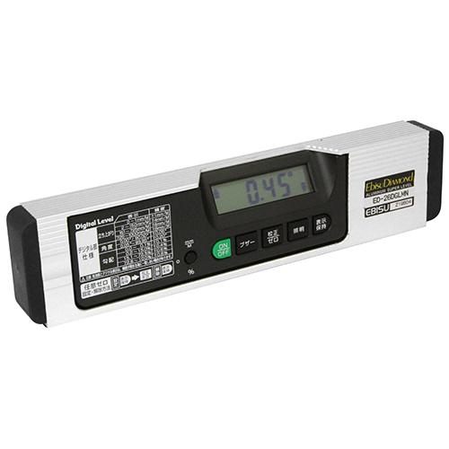 エビス 羅針盤付デジタル気泡管水準器 ED-26DGLMN