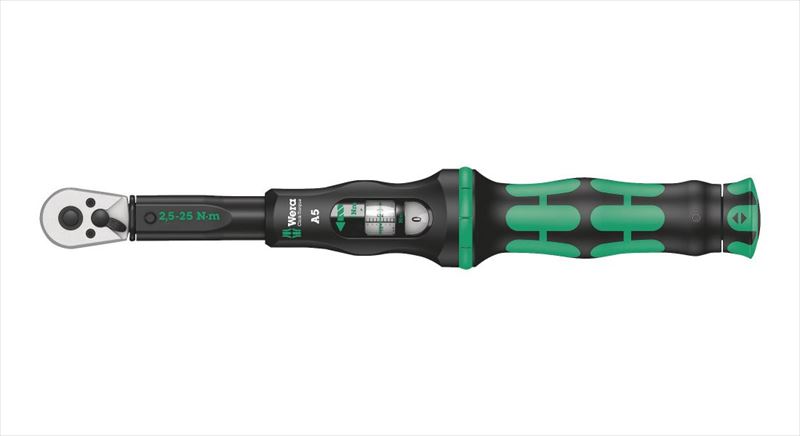 WERA ヴェラ 343960 差込角1/4SQ ラチェット式トルクレンチ トルク値2.5-25Nm A5｜無線計画 インカムショップ
