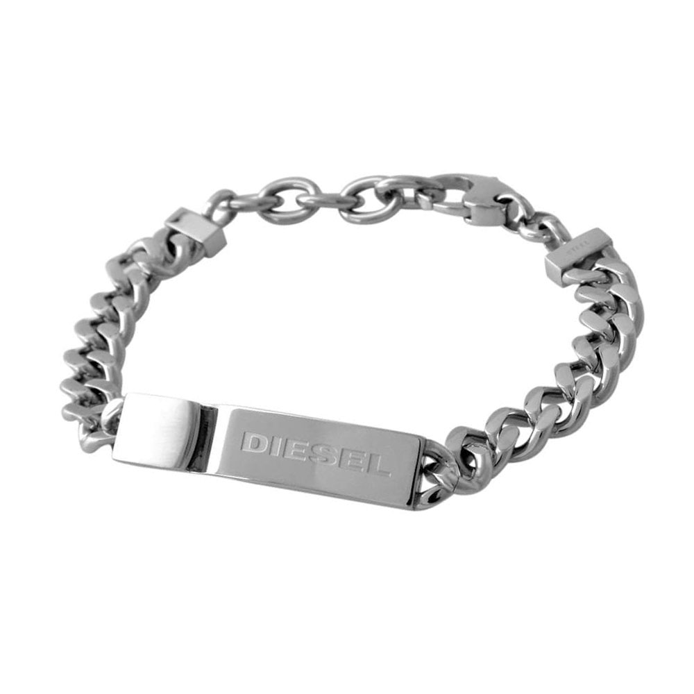 新作モデル 楽天市場 送料無料 Diesel ディーゼル ブレスレット Dx レザー ブレス アクセサリー ジュエリー メンズ ロゴプレート チェーン シルバー あす楽対応 ブランド プレゼント セール Museo 売り切れ必至 Waneptogo Org