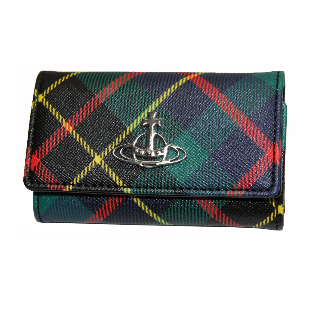 送料無料 Vivienne Westwood ヴィヴィアン ウエストウッド キーケース キーホルダー ビビアン Derby Hunting Tartan 319 O102 グリーン チェック ヴィーガンレザー ヴィヴィアン ウエストウッド あす楽対応 プレゼント ブランド Alltherightmovies Com