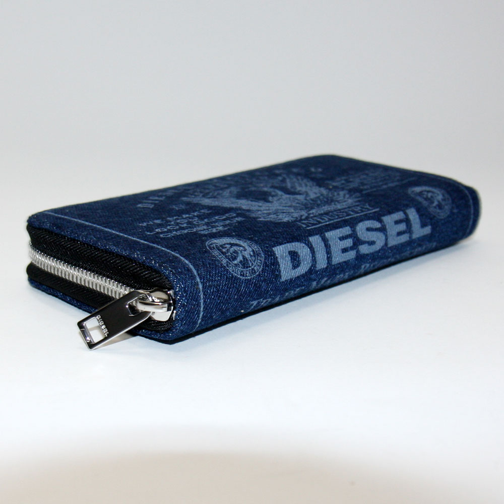 送料無料 21春夏新作 ディーゼル 財布 Diesel 長財布 メンズ レディース X P1730 H8457 24 Zip デニム ブルー ブラック ラウンドファスナー あす楽対応 ブランド プレゼント セール septicin Com