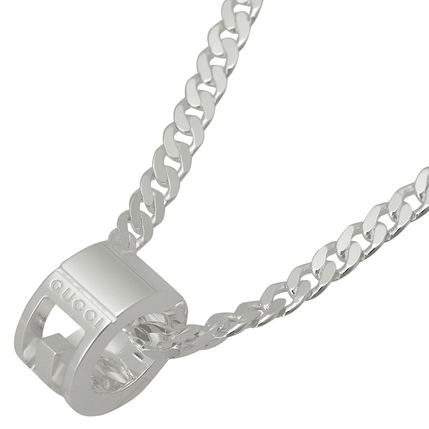 【送料無料】グッチ ネックレス GUCCI ペンダント アクセサリー メンズ レディース 223351 J8400 8106 Gリング シルバー925【プレゼント】【ブランド】【セール】|museo