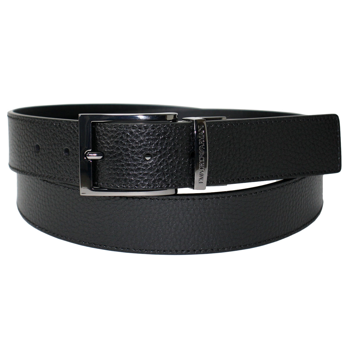 【貨物輸送無料】EMPORIO ARMANI 三尺帯 エンポリオアルマーニ メンズ Y4S195 YLO8J 80741/黒いこと×黒いこと 80740/黒いこと×薄墨色 本革 革 リバーシブルベルト なめし革製 洋弓デッド完成 エンポリ アルマーニ【相応う】【ブランド名】