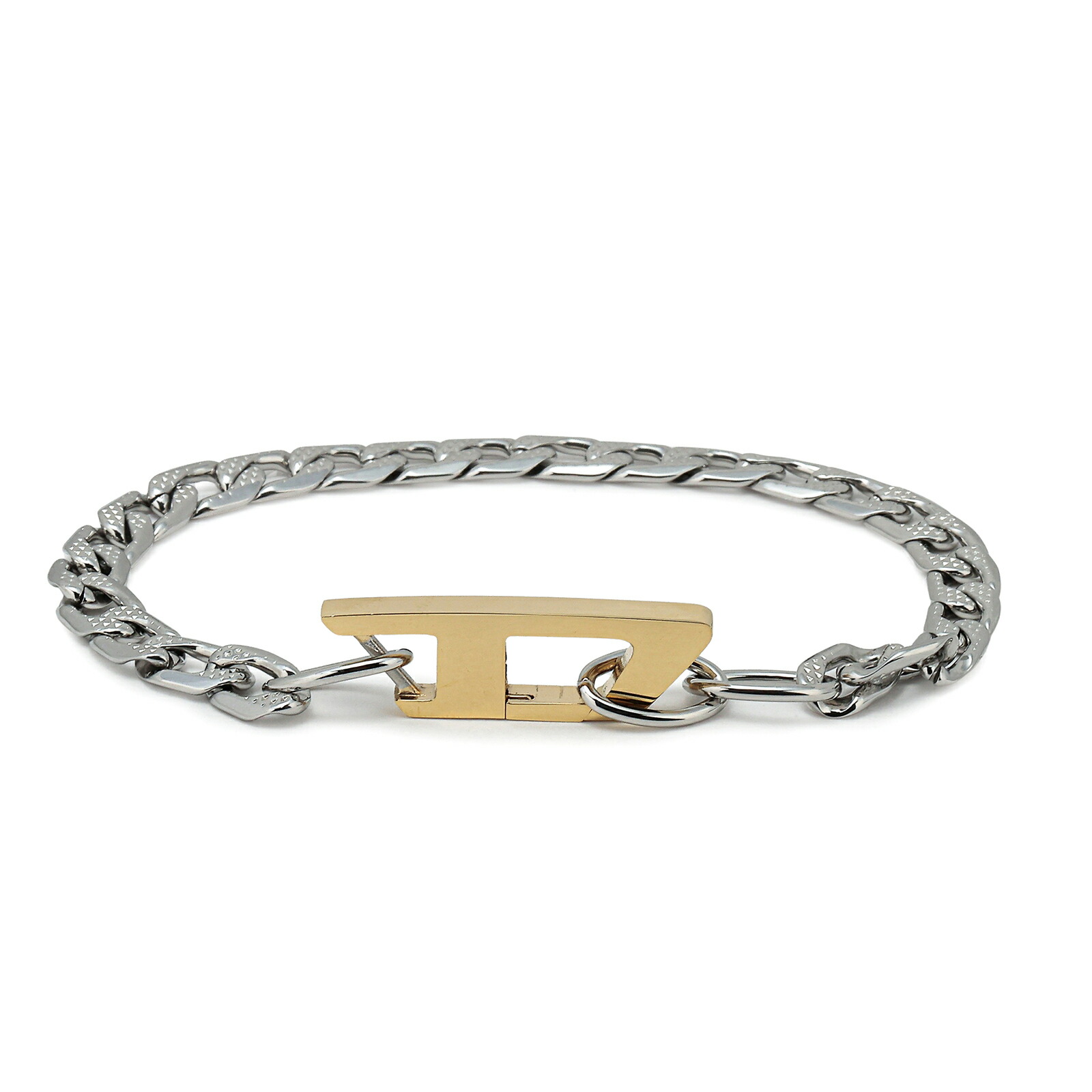 ★関税込★DIESEL★DX1432040 ロゴ チェーン ブレスレット★ DIESEL ディーゼル ブレスレット ロゴチェーンブレスレット