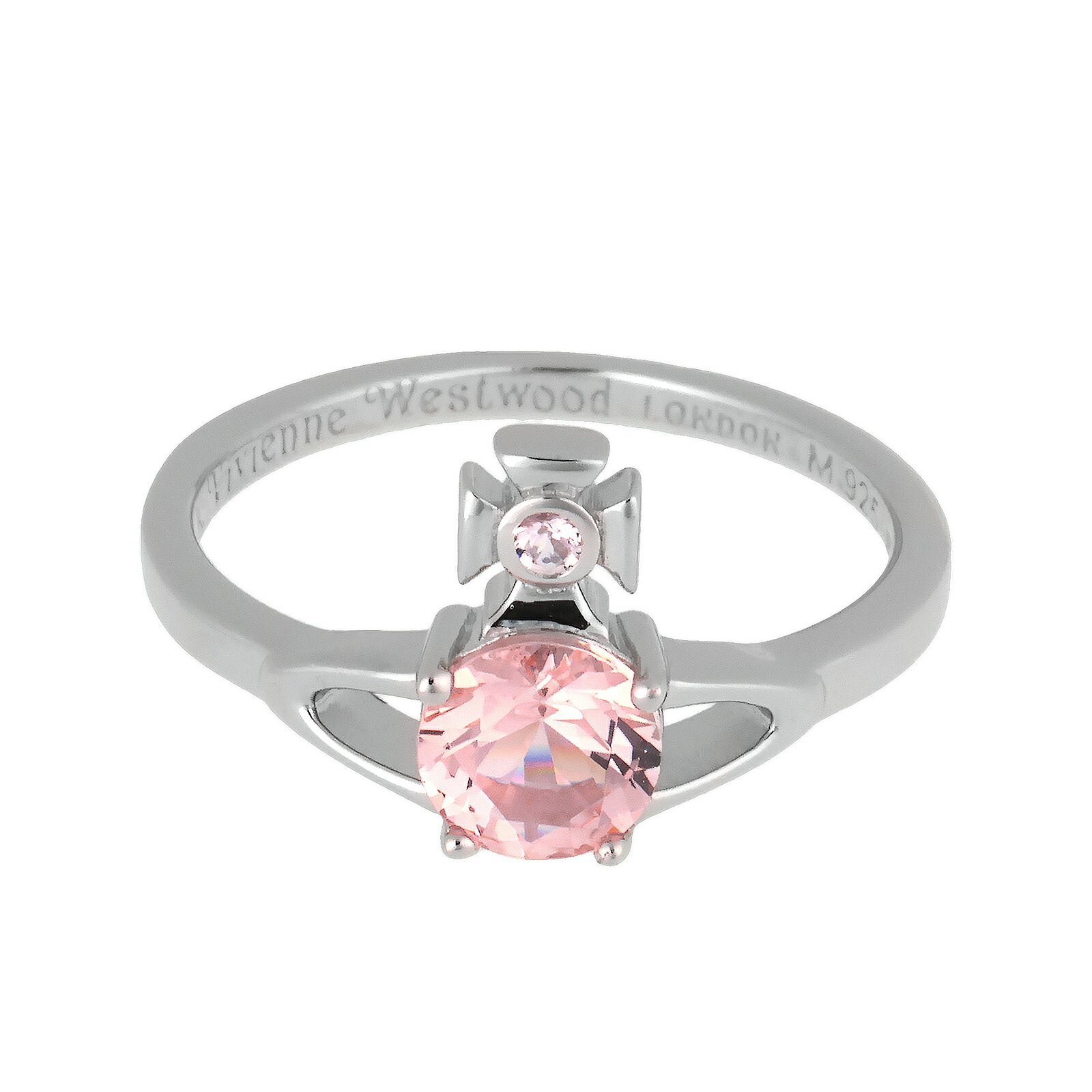 【送料無料】Vivienne Westwood ヴィヴィアン ウエストウッド リング 指輪 64040006-01P720 REINA PETITE RING PLATINUM / CHAMPAGNE CZ シルバー×ライトピンク シルバー925 ビビアン ヴィヴィアン・ウエストウッド【ブランド】【プレゼント】|museo