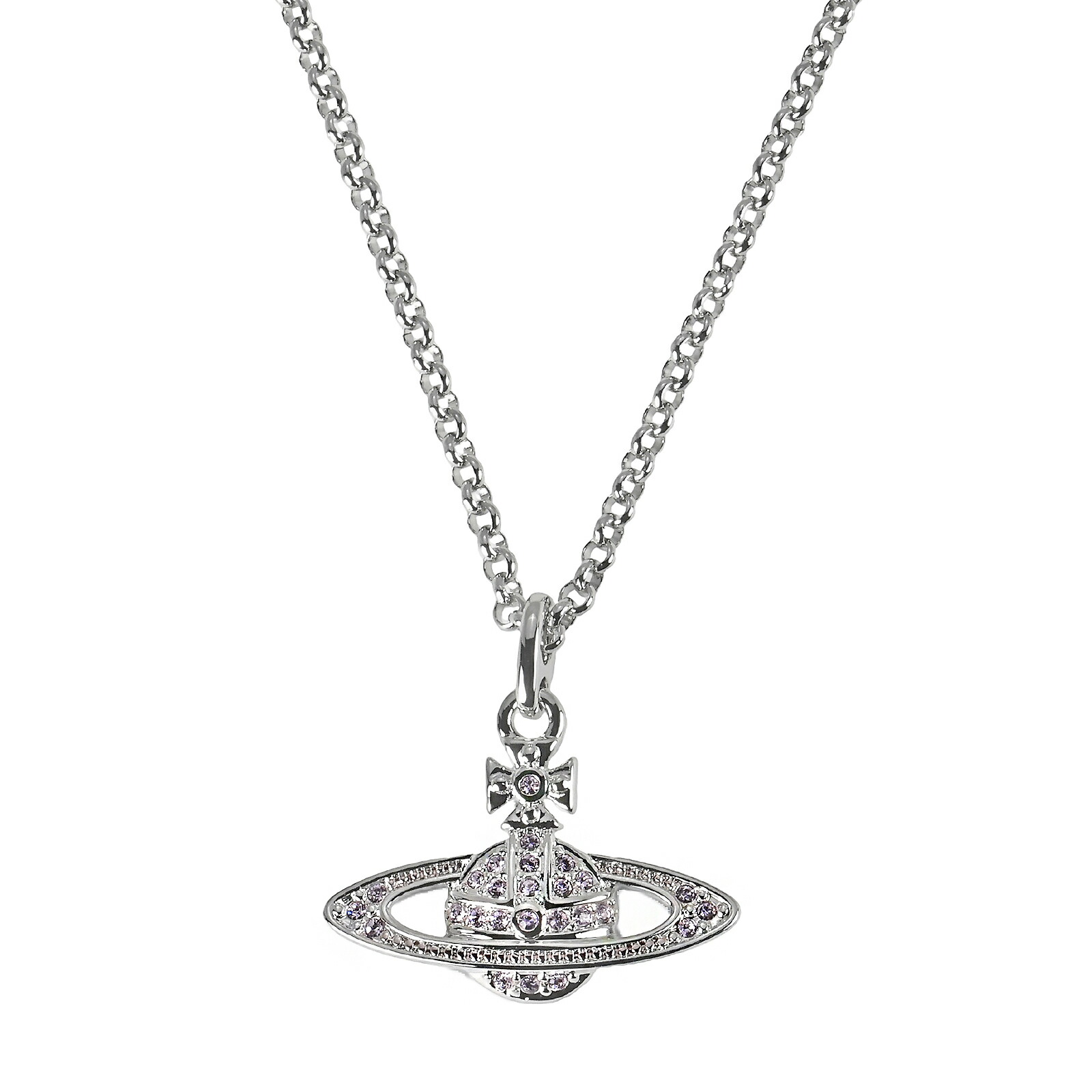 【送料無料】Vivienne Westwood ヴィヴィアン ウエストウッド ネックレス レディース ペンダント MINI BAS RELIEF PENDANT PLATINUM / VIOLET Crystal 63020086-02P491 シルバー&times;バイオレット アクセサリー ジュエリー ビビアン【ブランド】【プレゼント】｜museo