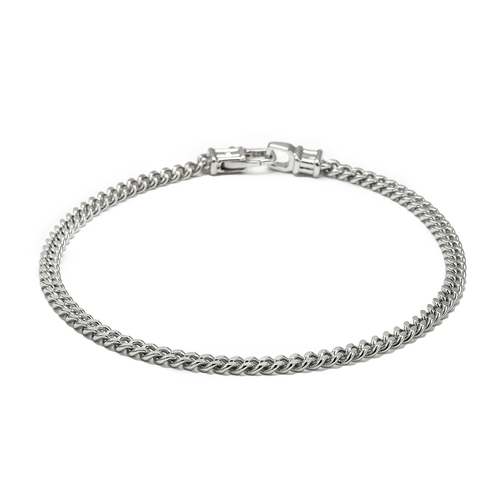 【貨物輸送無料】TOM WOOD トム白木 腕輪 チェーン店 100255 Curb Bracelet M 曲線状の形 腕輪 メンズ レディース ユニ一発やる 付属物 宝飾品 スターリングしろがね色 925【ブランド名】【差し上げ物】
