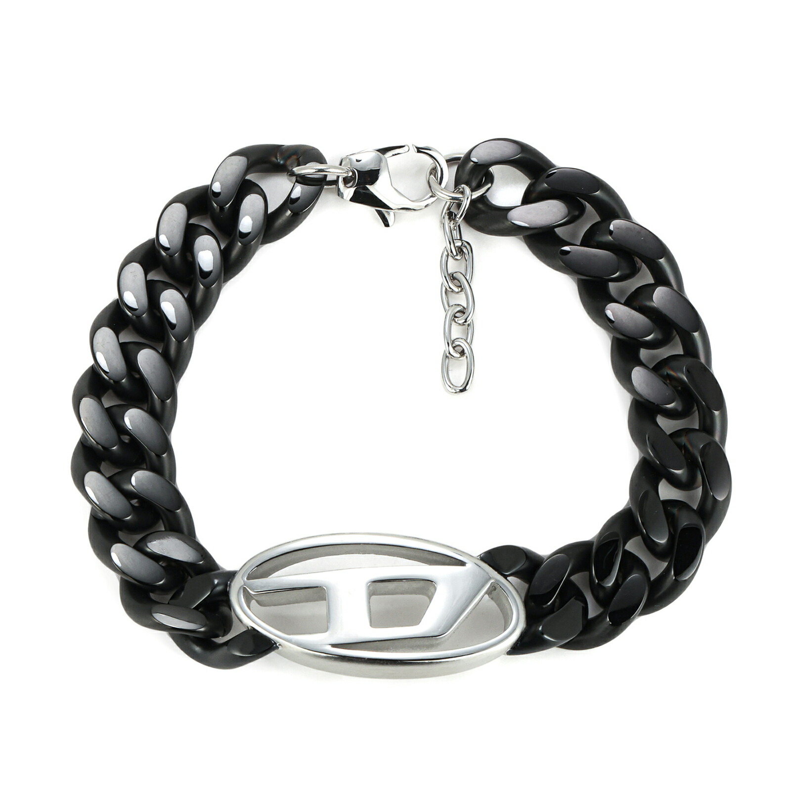 【国内即発】DIESEL『Dx1540040 チェーンブレスレット』送料込 DX1540040 Stainless Steel Woven Chain Bracelet｜シルバー