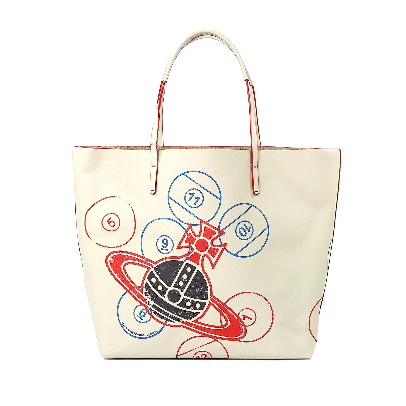 【貨物輸送無料】Vivienne Westwood ヴィヴィアン 酉の方角白木 トートバッグ STUDIO SHOPPER 御徒面子 L レディース メンズ ユニ一発やる 象牙色 4205007OU L00CE B308 ECRU/ORB PRINT PRINT LEATHER なめし革 本革 マザーズ御徒面子 ビリヤード どんぶり鉢 ビビアン【ブランド名】