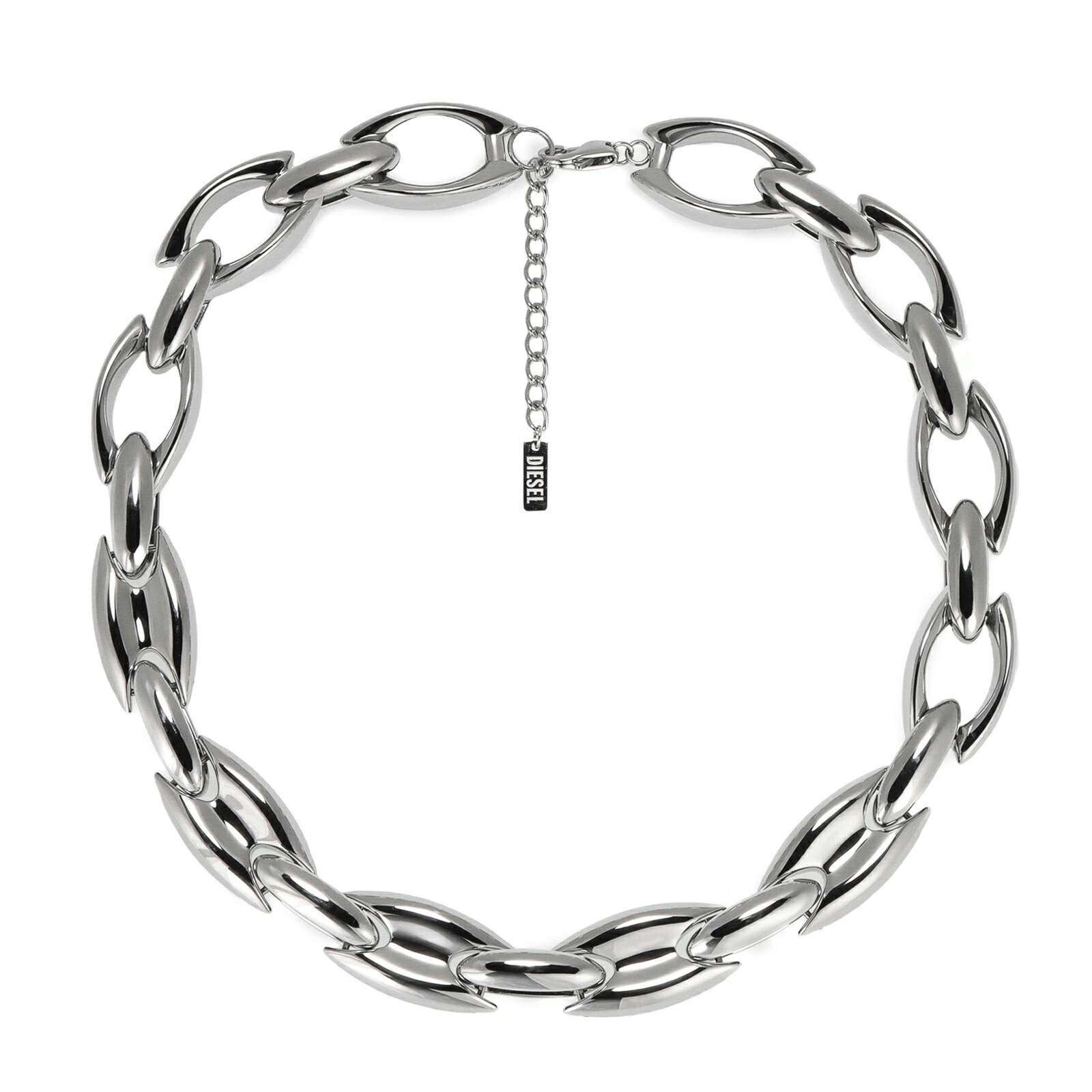 DIESEL シルバー チェーンネックレスとピアスセット DIESEL シルバー チェーンネックレスとピアスセット