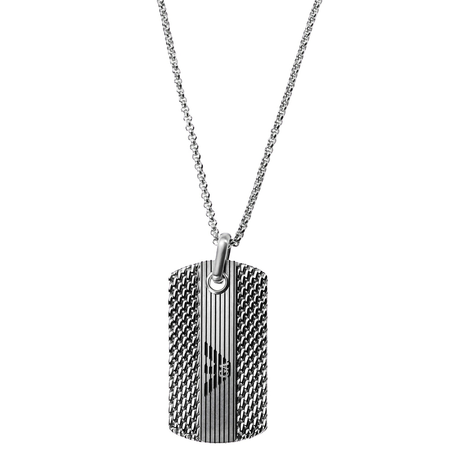 【貨物輸送無料】EMPORIO ARMANI エンポリオアルマーニ ドッグタグ 首飾り ステンレス鋼スチール写真 メンズ EGS3149040 しろがね色 佩び物 宝飾品 エンポリオ・アルマーニ エンポリ アルマーニ【差し上げ物】【ブランド名】