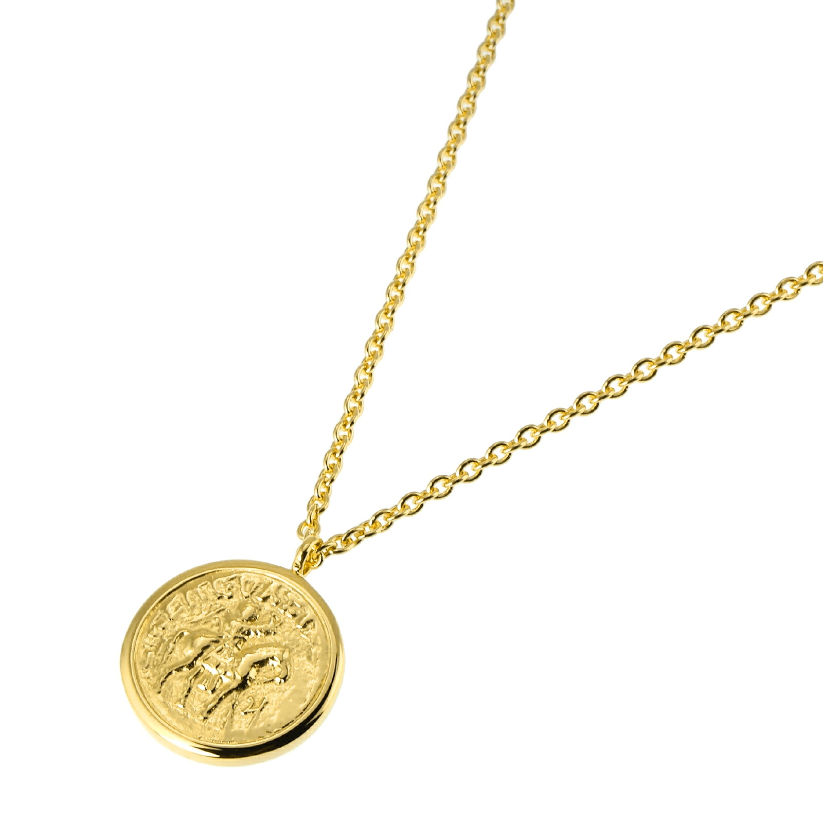 【送料無料】TOM WOOD トムウッド ネックレス 100229 20.5 inches Coin Pendant Gold コイン ペンダント ゴールド メンズ レディース ユニセックス スターリングシルバー 925 アクセサリー ジュエリー【ブランド】【プレゼント】｜museo