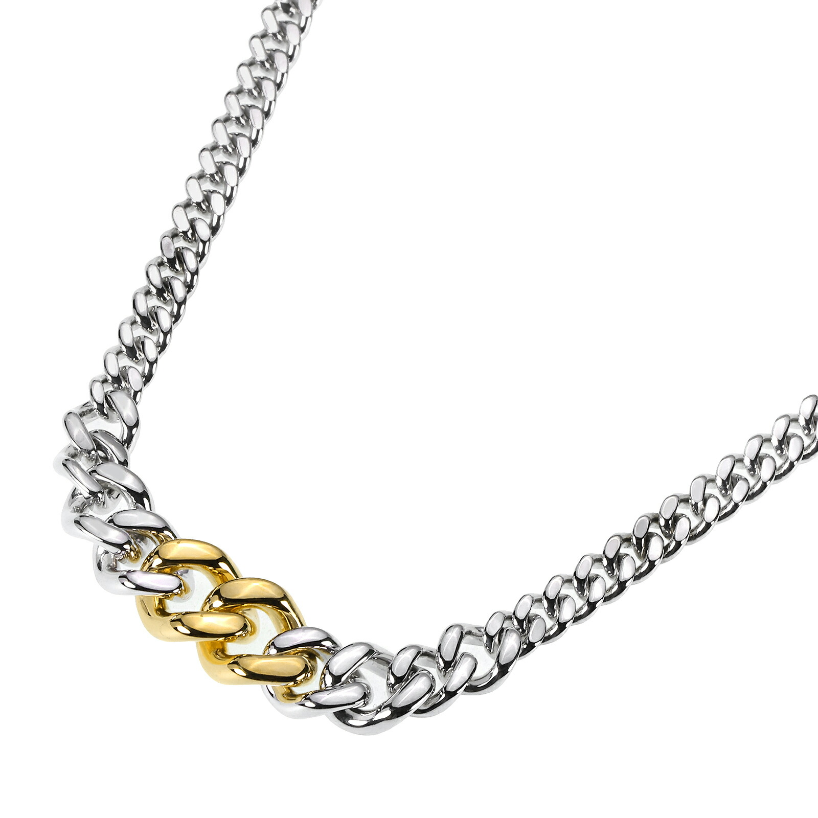【貨物輸送無料】TOM WOOD トム白木 首飾り チェーン店 101250 20.5 inches Dean Chain Duo ディーンチェーン店二人組 しろがね色×ゴールド メンズ レディース ユニ一発やる スターリングしろがね色 925 佩び物 宝飾品【ブランド名】【差し上げ物】