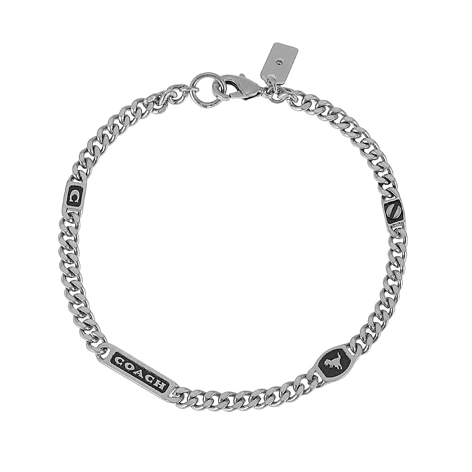 【貨物輸送無料】COACH コーチ職 腕輪 ブレス メンズ 551521 SLV 041 551521SLV041 co br men hallmark logo flex antique silver アンティークしろがね色 付属物 宝飾品【ブランド名】【差し上げ物】