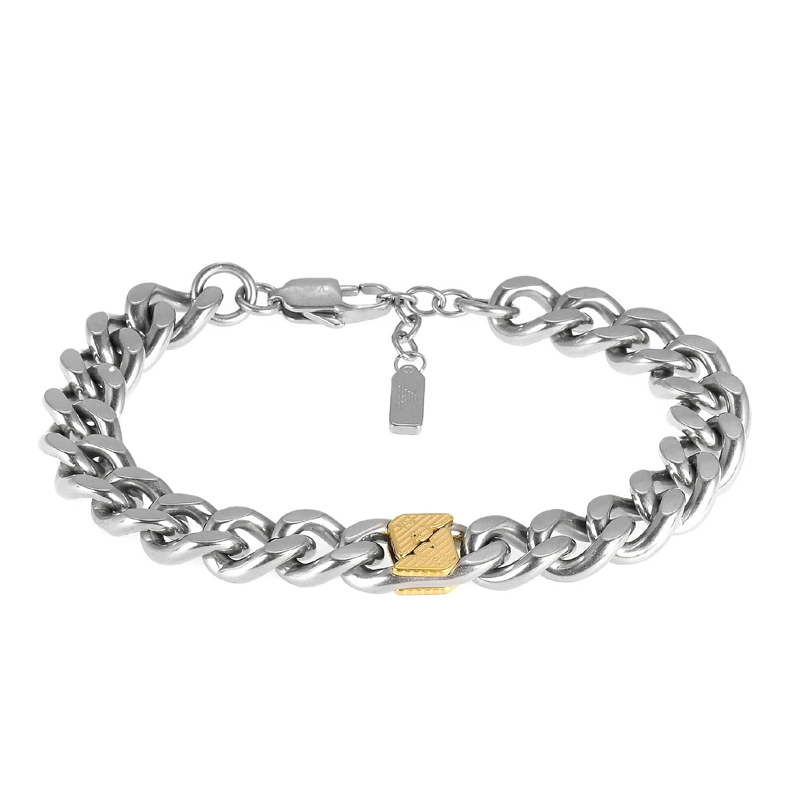 【貨物輸送無料】EMPORIO ARMANI エンポリオアルマーニ 腕輪 ブレス メンズ チェーン店腕輪 EGS3186040 ツートーン しろがね色×ゴールド 付属品  宝飾品 エンポリオ・アルマーニ エンポリ アルマーニ【差し上げ物】【ブランド名】