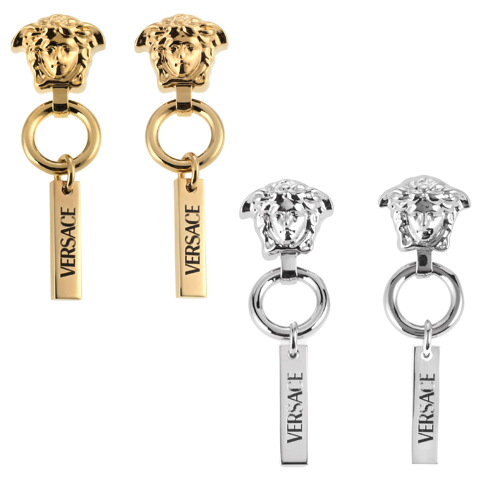 【貨物輸送無料】2026春夏新作 VERSACE ヴェルサーチェ ピアス 両耳用 メンズ レディース ユニ一発やる EARRINGS METAL 1022784 1A00620 3J000/ゴールド 3J030/しろがね色 ヴェルサーチ 呼びりん探し回る 付属物 宝飾品【ブランド名】【差し上げ物】