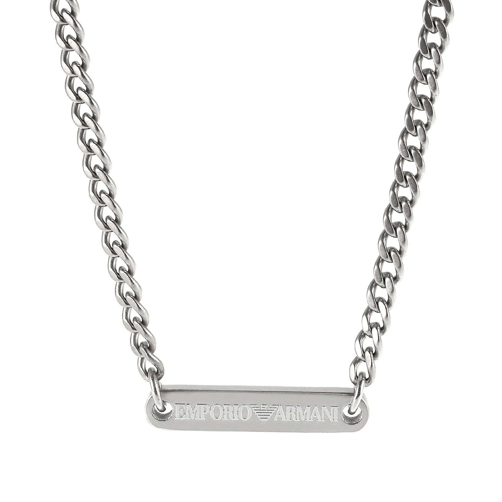 【貨物輸送無料】EMPORIO ARMANI エンポリオアルマーニ 頸飾り メンズ EGS3188040 ID頸飾り しろがね色  シャンデリヤ 添え物 宝飾品 エンポリオ・アルマーニ エンポリ アルマーニ【ブランド名】【差し上げ物】