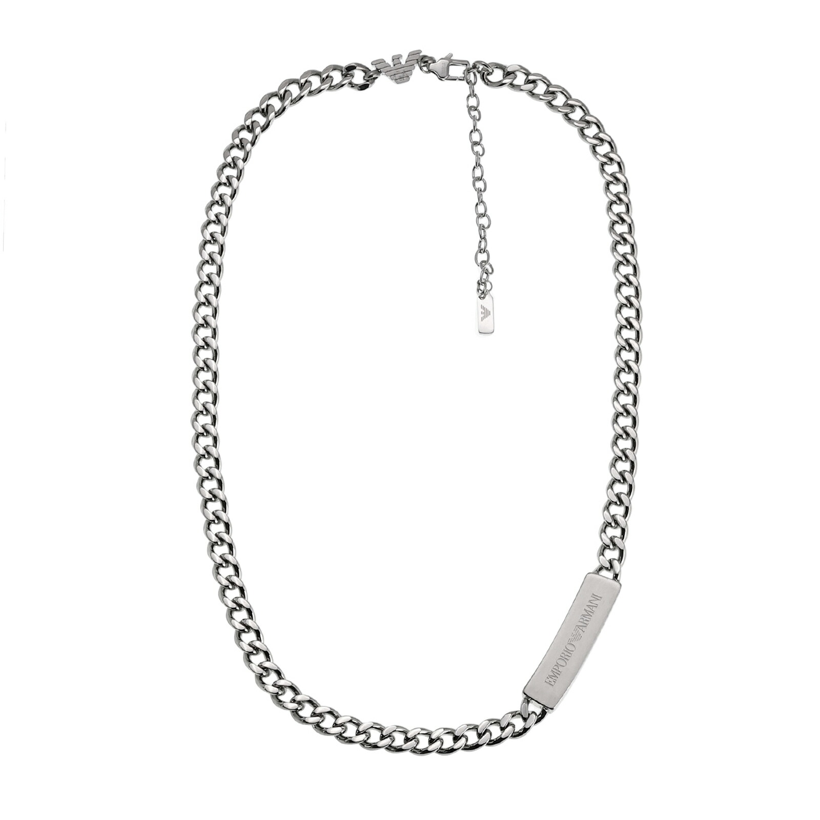 【貨物輸送無料】EMPORIO ARMANI エンポリオアルマーニ 首飾り メンズ ID首飾り EGS3303040 しろがね色 シャンデリヤ 佩び物 宝飾品 エンポリオ・アルマーニ エンポリ アルマーニ【ブランド名】【差し上げ物】