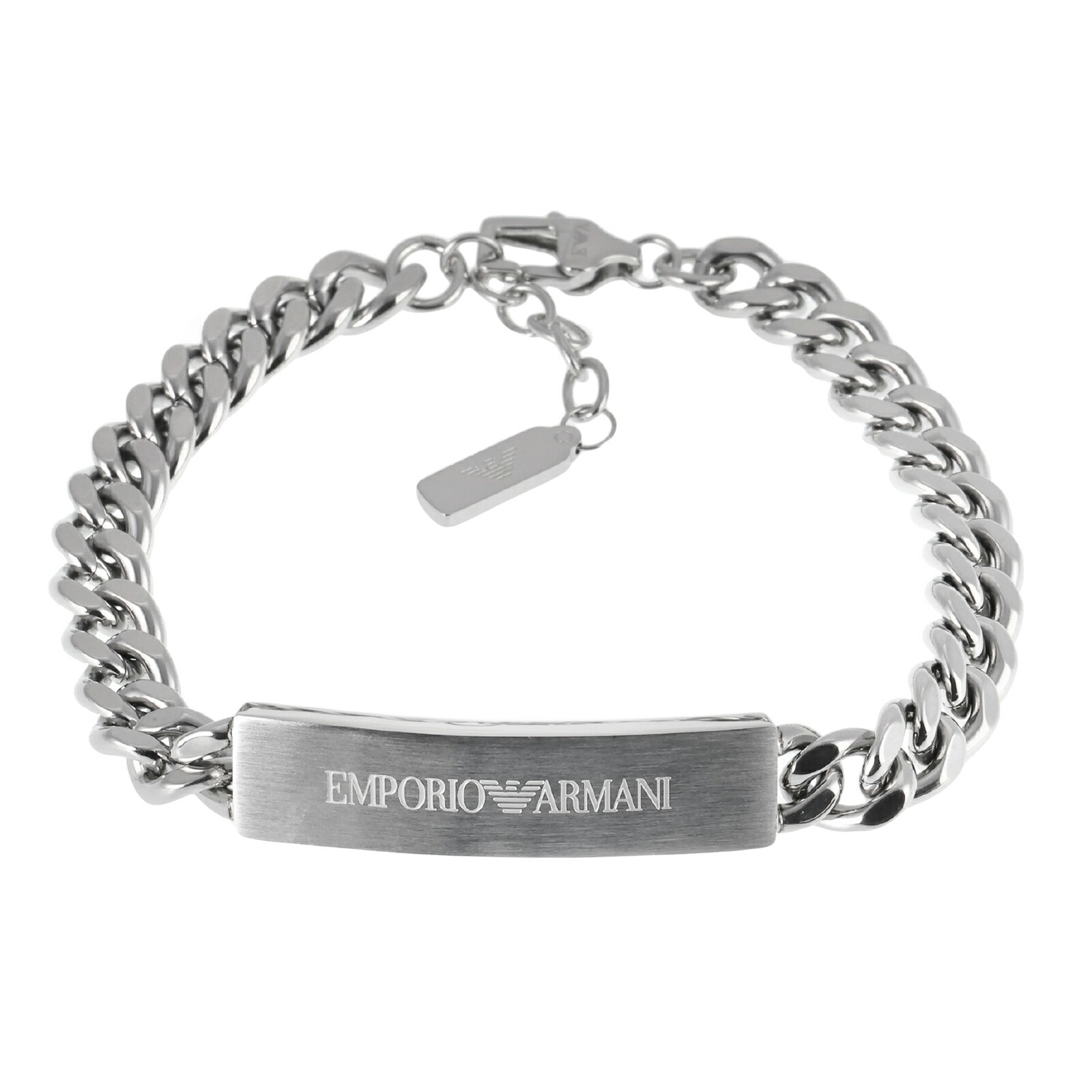 【貨物輸送無料】EMPORIO ARMANI エンポリオアルマーニ 腕輪 ブレス メンズ ID腕輪 EGS3304040 しろがね色 佩び物 宝飾品 エンポリオ・アルマーニ エンポリ アルマーニ【差し上げ物】【ブランド名】
