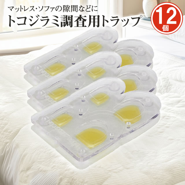 トコジラミトラップ BBトラップクリア 4個&times;3袋(計12個) 業務用 プラスチック 床置き マットレス隙間 粘着トラップ 捕獲 生息状況調査 捕獲駆除 殺虫剤不使用 ベッド 布団 ソファ 南京虫｜虫退治店
