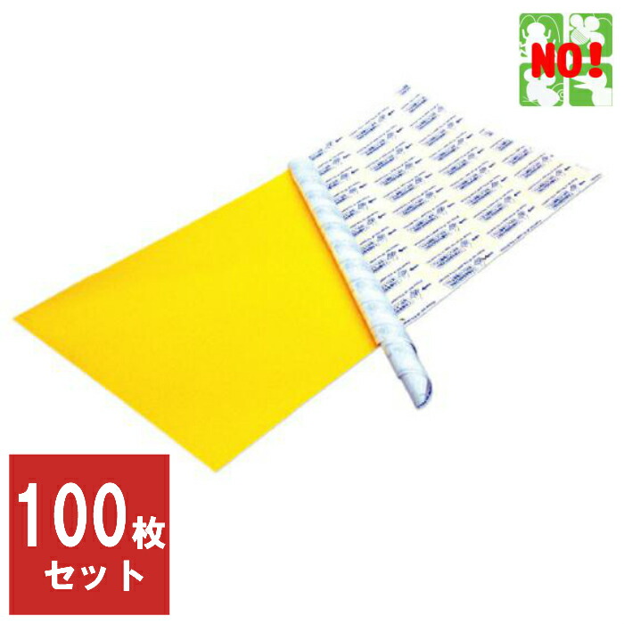 100枚セット ハエ駆除 飛翔昆虫 業務用 ムシとりシート 300mm x 600mm 1パック 5枚入り 20パック 1ケース はえ 蠅 蝿 とり 取り 退治 ポイント 消化 領収書発行 虫ナイ