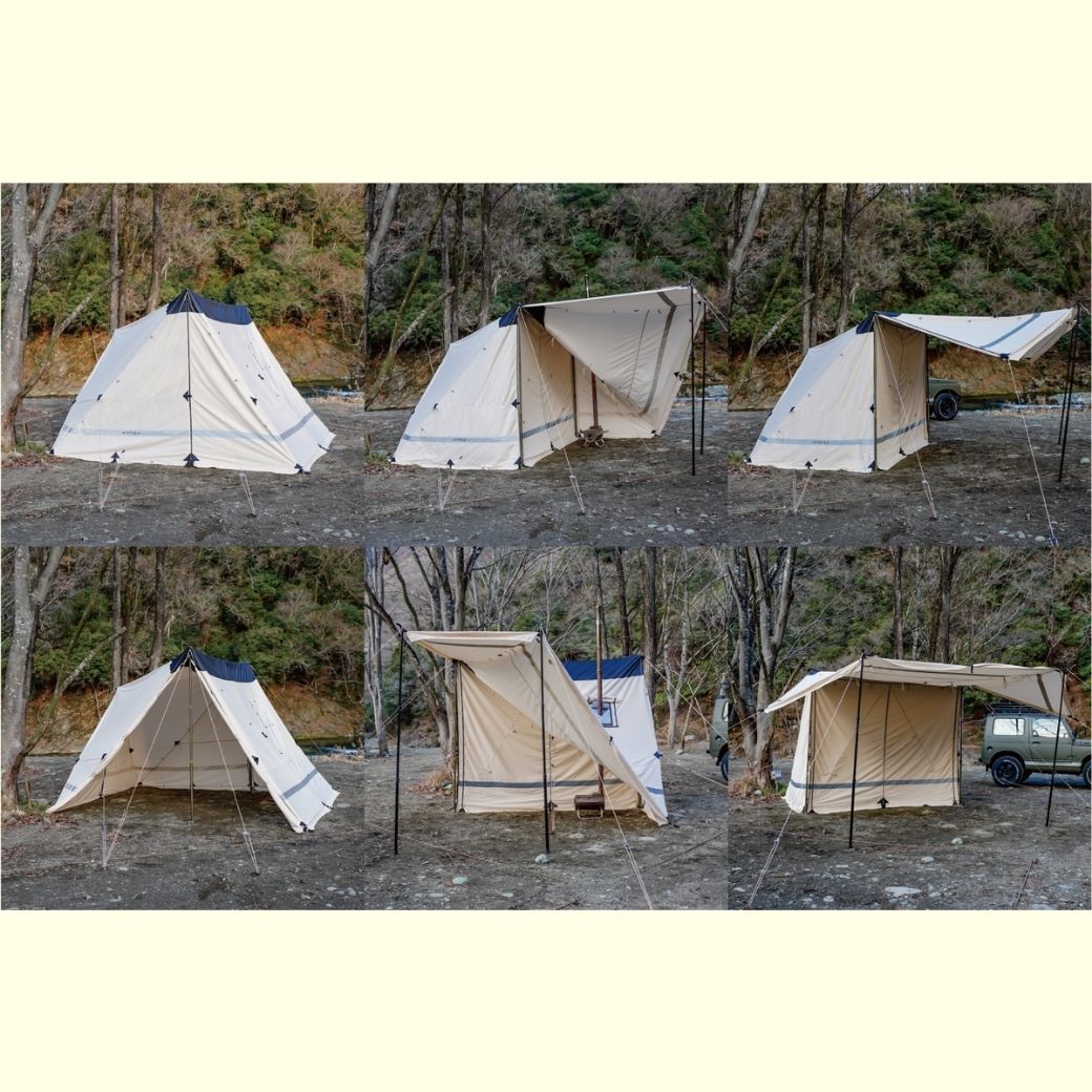 YOKA CABIN アイボリー テント 2人用 4人用 ファミリー キャンプ