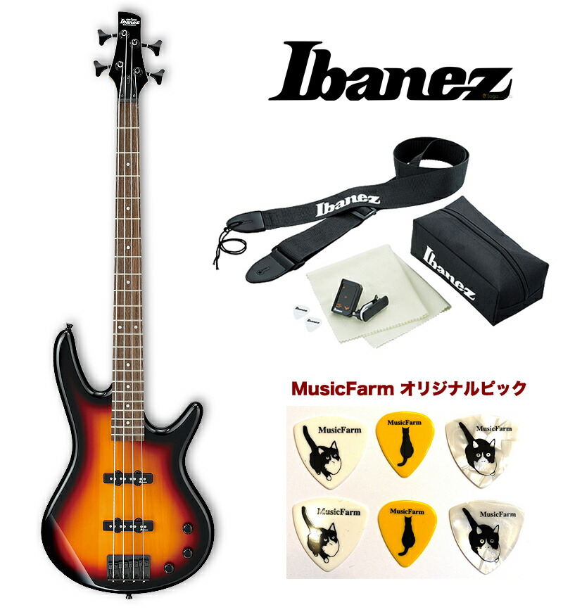 Ibanez GSR-320 TFB アクセサリーキット オリジナルピックセット Tri Fade エレキベース Burst アイバニーズ