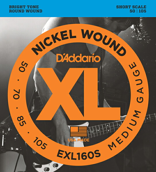 D'Addario ベース弦 EXL160S ショートスケール を 3set|musicfarm